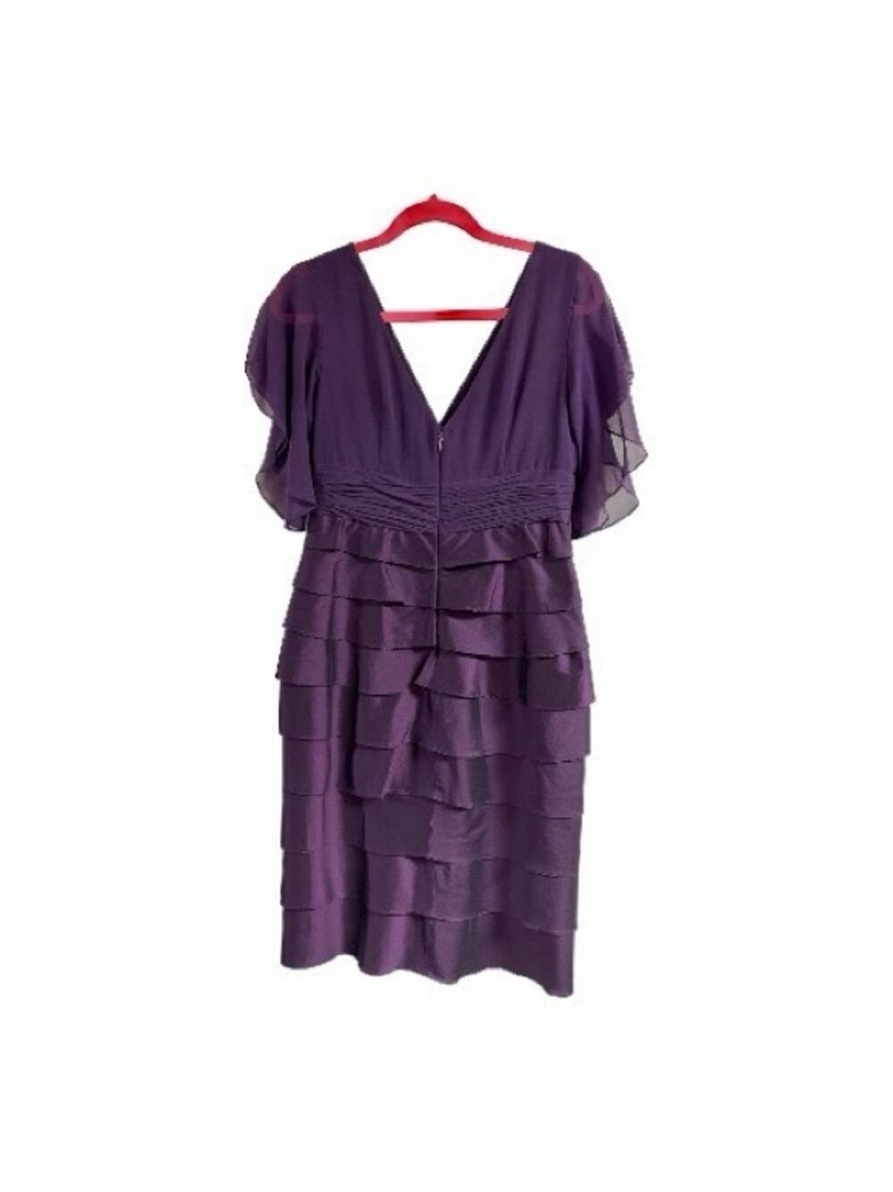 Adrianna Papell - Elegant Purple Layered Dress - Picture 3 of 5